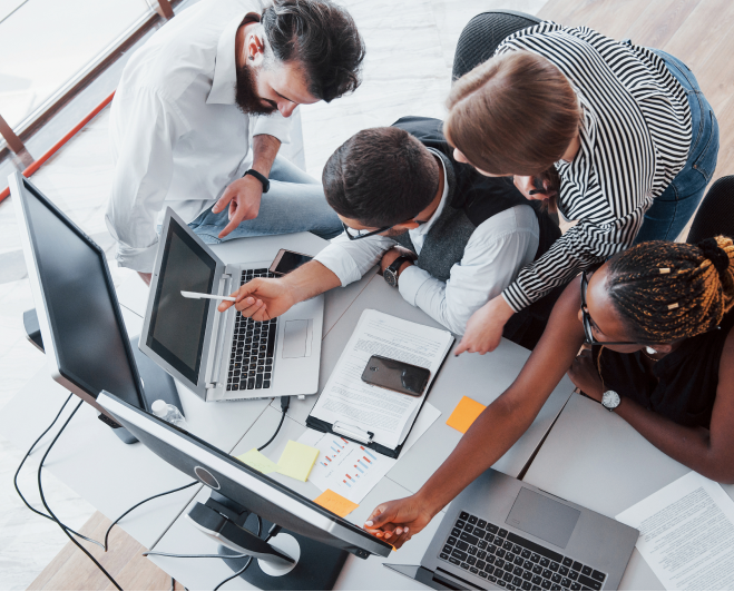 Team collaborating at Scienartist office in Goa